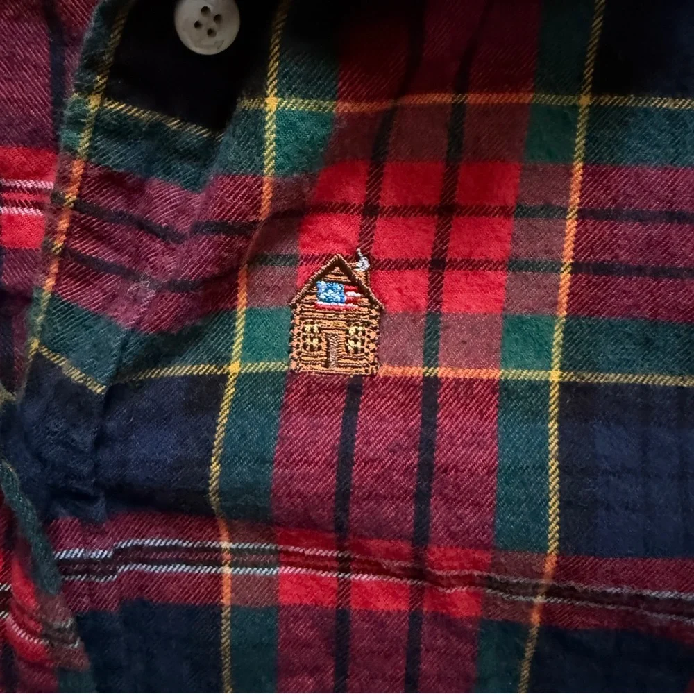 Kiel James Patrick Red and Green Plaid Long Sleeve Dress - Picture 4 of 11